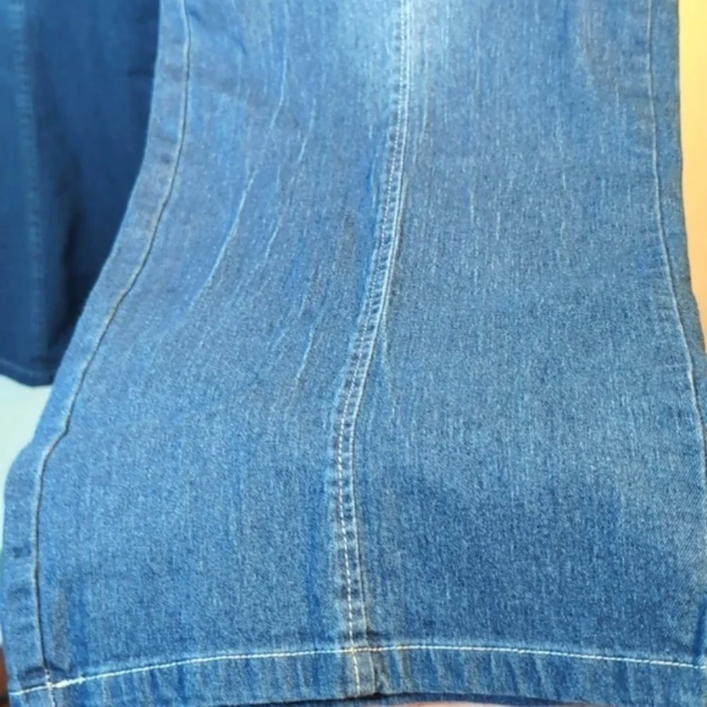 Wide Leg Blue Denim Jeans 3XL Plus Size High Rise Curvy Fit